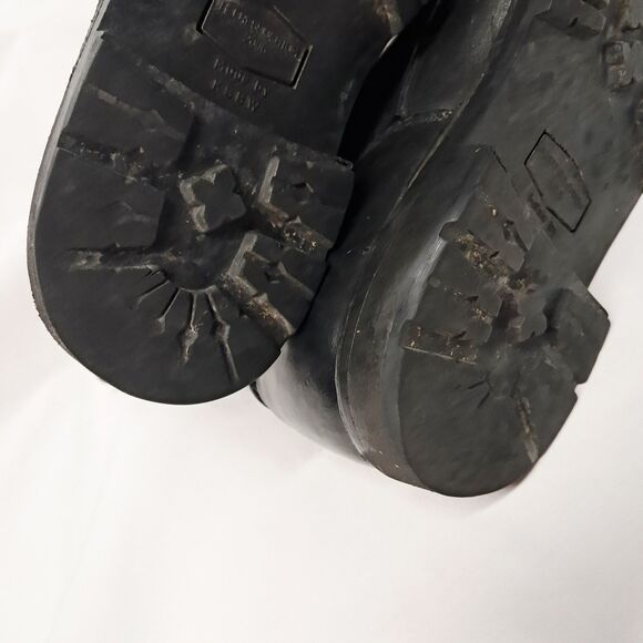 Heereseigentum Holzer Vintage Alpschuh Black Leather Military Boots 42/8  Y2k - Picture 9 of 14